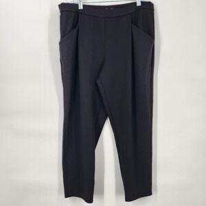 Eileen Fisher‎ Women's XL Pleated Dress Pants High Rise Knit Career Pockets